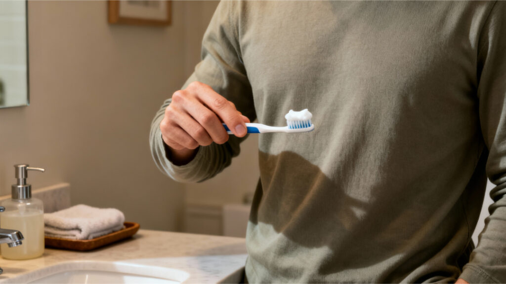 Brushing Before Whitening Strips